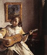 Jan Vermeer The Guitar Player USA oil painting artist